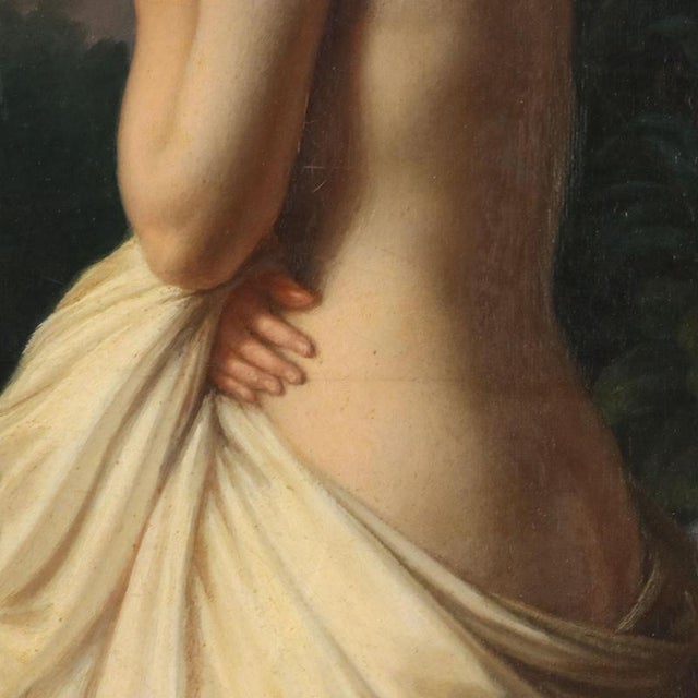 Guglielmo Berti, Susanna and the Elders, Partial Nude, Late 1800s, Oil on Canvas, Framed For Sale - Image 5 of 13