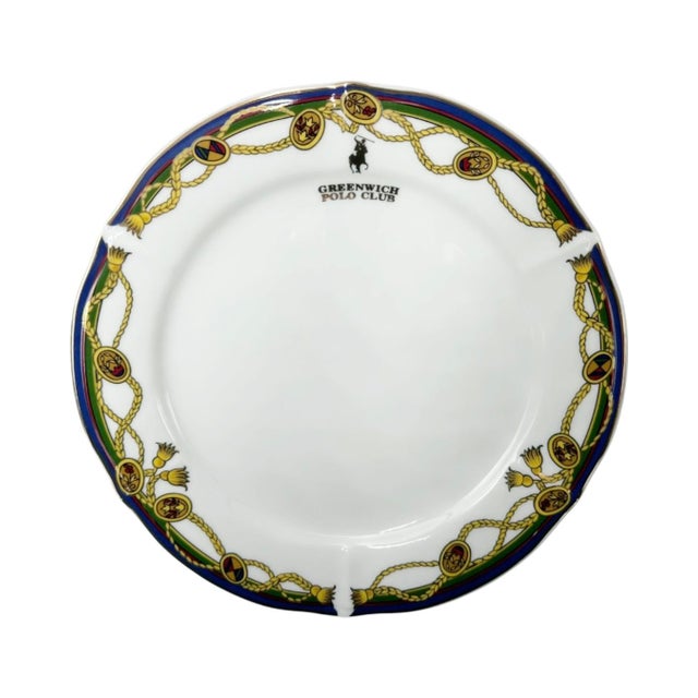 Ceramic Vintage the Greenwich Polo Club Equestrian Plate 9"d For Sale - Image 7 of 7