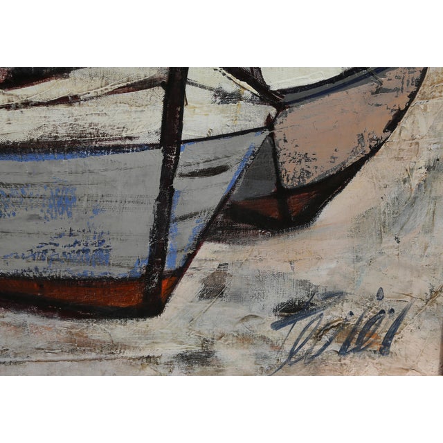 French Le Bord De La Mer, Signed Oil Painting by Charles Levier For Sale - Image 3 of 4