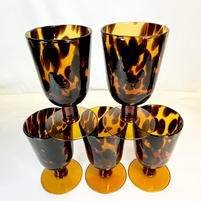 Mid 20th Century Cinco De Mayo - Mid-Century Hollywood Regency Murano Water Goblets - Set of 10. For Sale - Image 5 of 10