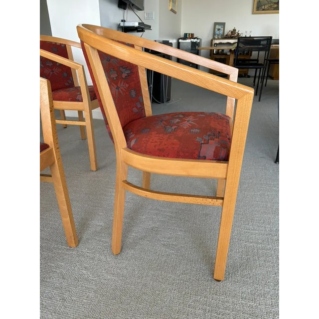 Wood 1990s Hank Lowenstein Office or Dining Room Chairs - Set of 8 For Sale - Image 7 of 9