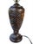 Vintage Wildwood Dark Urn Table Lamp Carved Leaf Hollywood Regency Traditional Brass For Sale - Image 11 of 12
