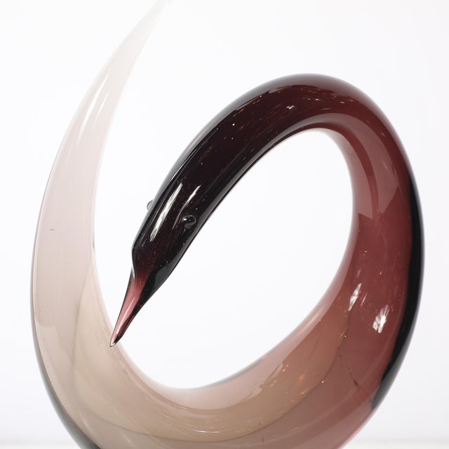 Mid-Century Hand-Blown Spiraled Murano Glass Bird Sculptures Signed Salviati - Set of 2 For Sale - Image 17 of 17