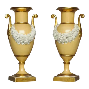 Early 19th Century French Empire Porcelain Vases - A Pair