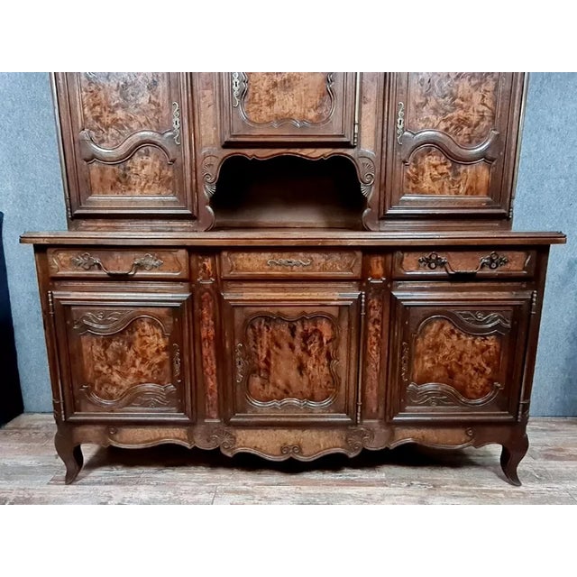 Bressan Two-Body Sideboard in Walnut and Burl, 1880 For Sale - Image 4 of 6