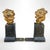 Vintage Borghese Italian Cherub Putti Bookends, Gilt Chalkware and Faux Marble Base, Pair For Sale - Image 4 of 7