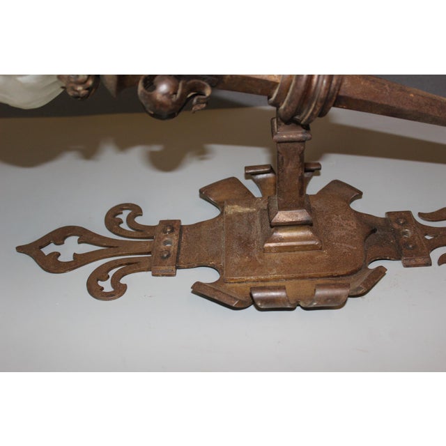 Gothic Wrought Iron Wall Sconces, 1890s, Set of 2 For Sale - Image 4 of 14