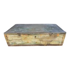 19th Century Continental European Distressed Carpenter Tool Chest Box