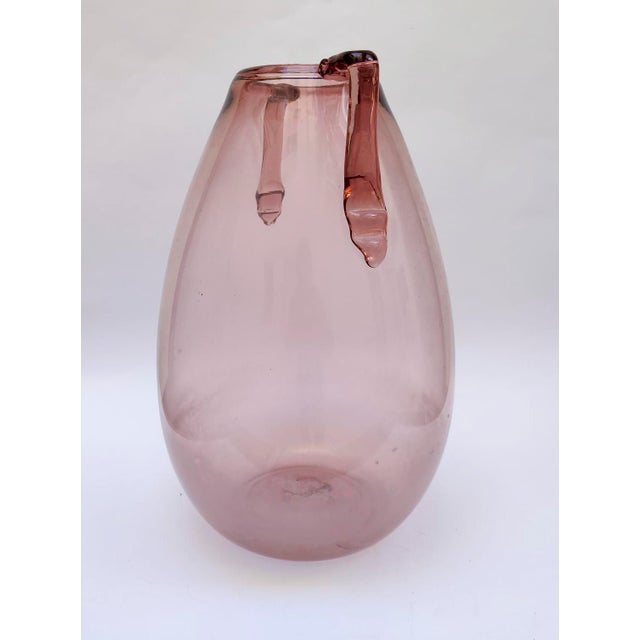 Monumental Murano Amethyst Blown Glass Vase by Vittorio Zecchin, 1930s For Sale - Image 9 of 17