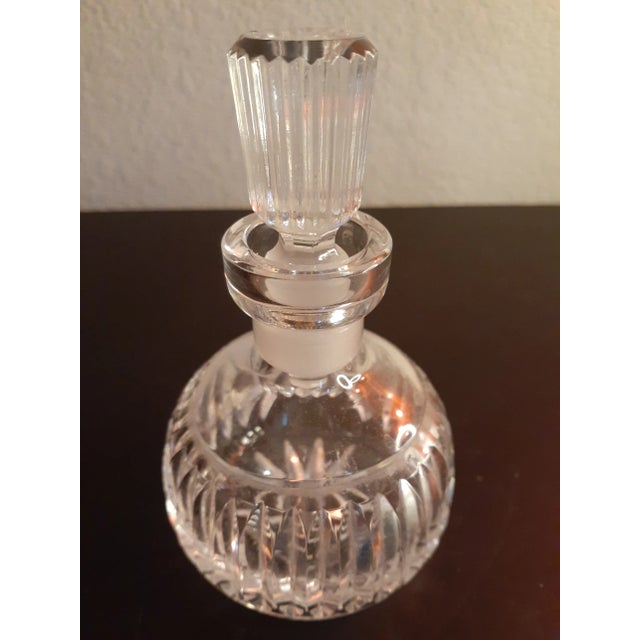 1980s Clear Cut Crystal Perfume or Oil Cruet For Sale - Image 4 of 6