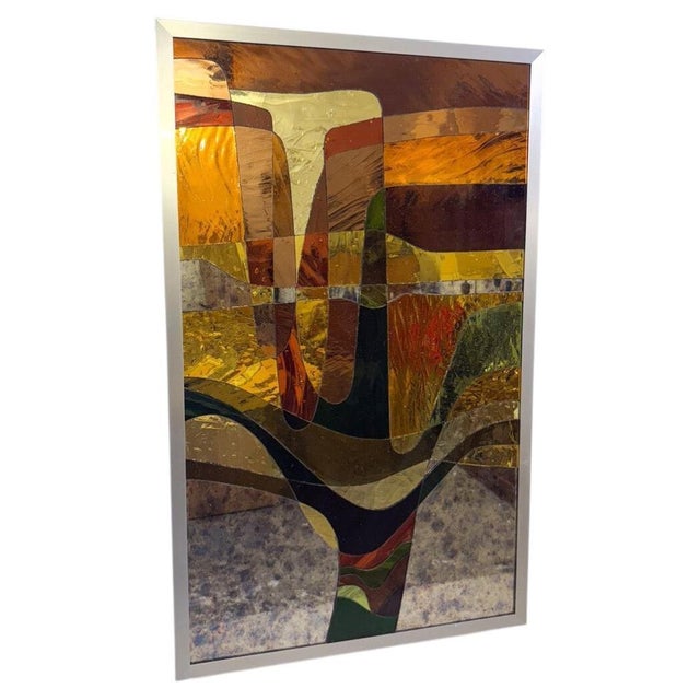Stained Glass Panel by Pierre Majerus, 1989 For Sale - Image 6 of 6