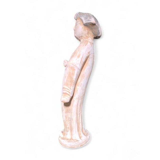 1950s Chinese Terracotta Court Lady Figurine, 1950s For Sale - Image 5 of 10