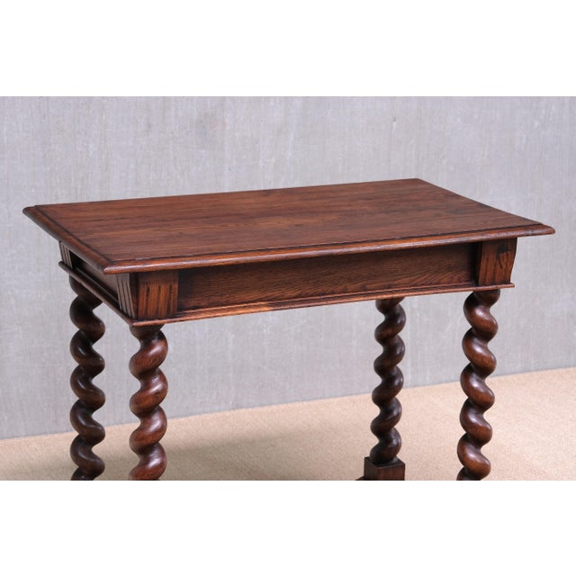 19th Century 19th Century Baroque Oak Console Table with Twist Legs, Sweden For Sale - Image 5 of 13