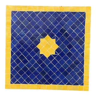 Moroccan Ceramic Tile Square Table Top For Sale