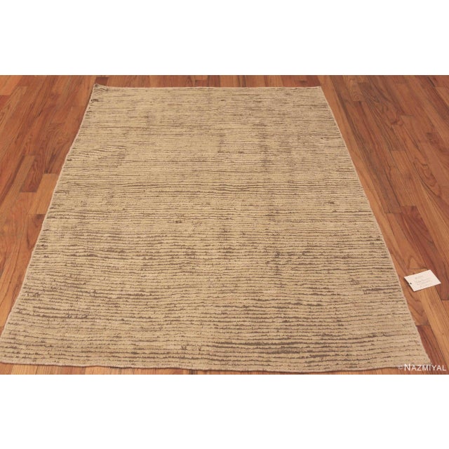 A Beautiful Abstract Modern Moroccan Style Area Rug, Country of Origin: Afghanistan, Circa date: Modern - The original...