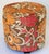 Vintage Moroccan Round Pouf Ottoman in 1970s Psychedelic Floral Velvet For Sale - Image 11 of 17