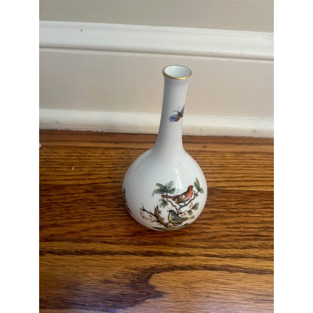 Late 20th Century Herend Rothschild Bird Bud Vase 5.5”h Smoke Free Household For Sale - Image 5 of 5