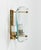 Metal Mid-Century Brass & Curved Glass Sconces in the style of FontanaArte, Italy, 1950s, Set of 3 For Sale - Image 7 of 18