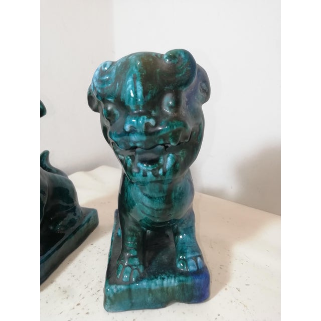 Ceramic Ceramic Pho Dogs from Marcello Fantoni, Italy, 1950s, Set of 2 For Sale - Image 7 of 12