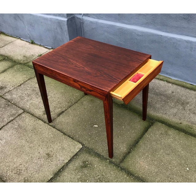 Rosewood Side Table by Severin Hansen for Haslev Møbelsnedkeri, 1960s For Sale - Image 10 of 14