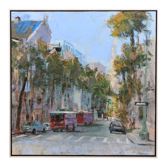 "Charleston Desire II" Contemporary American City Scene Painting, Framed For Sale