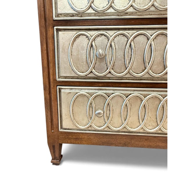 Chest With Silver Leaf and Burl Veneers For Sale - Image 9 of 12