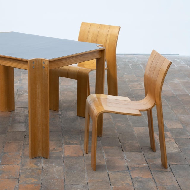 Strip Chairs and Dining Table by Gijs Bakker for Castelijn, 1970s, Set of 5 For Sale - Image 6 of 10