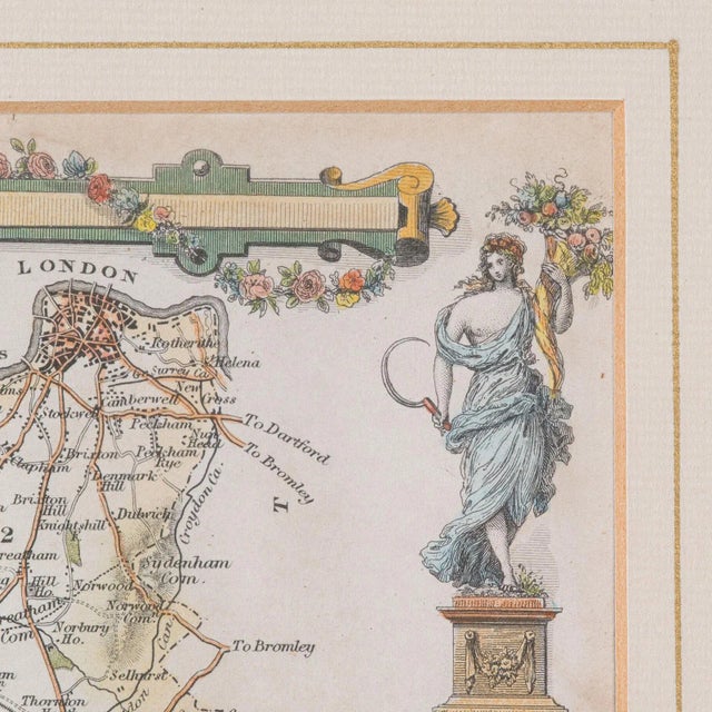 1860's Antique County Map For Sale - Image 10 of 12