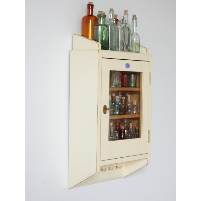 Antique Apotheque Wall Cabinet with Bottles, 1920s, Set of 55 For Sale - Image 10 of 18