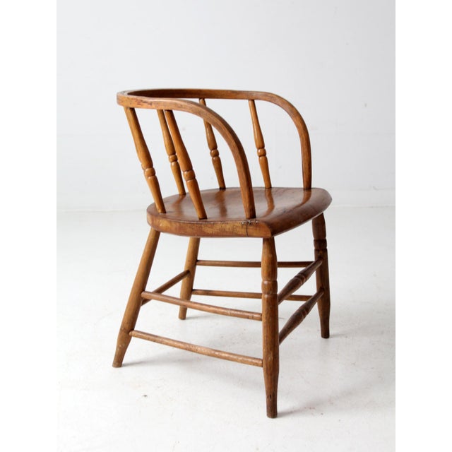 Antique 1800s Windsor Captain’s Chair For Sale - Image 10 of 10