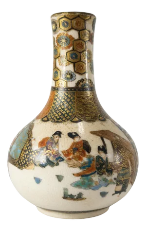 Japanese Miniature Painted Satsuma Vase