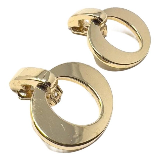 Vintage Gold Plated O Earrings from Christian Dior, 1980s, Set of 2 For Sale - Image 9 of 9