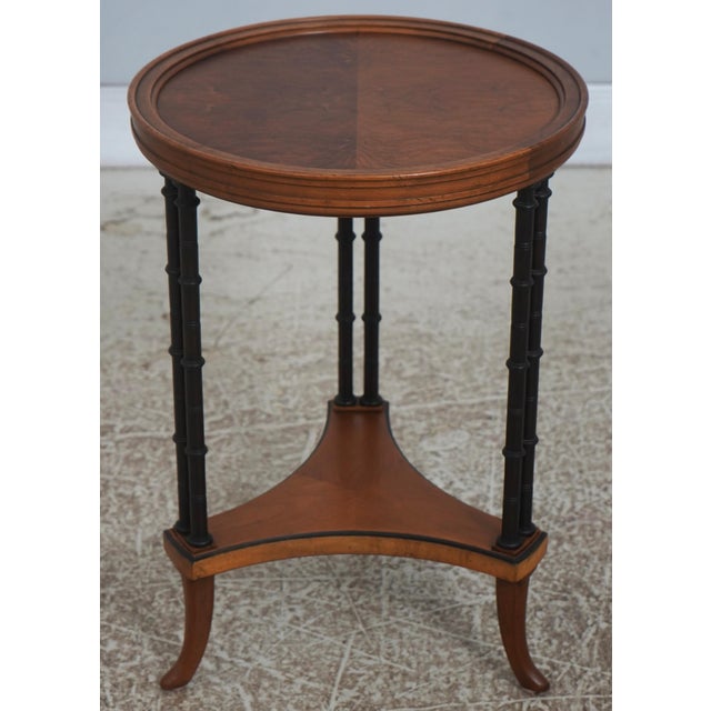 Age: Approx. 30 Years Old Details: Regency Style Mahogany Gallery Top Bamboo Form Legs Fine Carved Details High Quality...