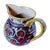 Vintage hand-painted Etruscan style gryphon and soldier pitcher with handle and spout.Hand-painted images of a framed...
