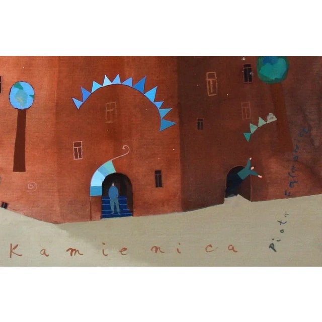 Contemporary Piotr Fafrowicz, A Tenement House, 2018, Gouache & Tempera on Cardboard For Sale - Image 3 of 4