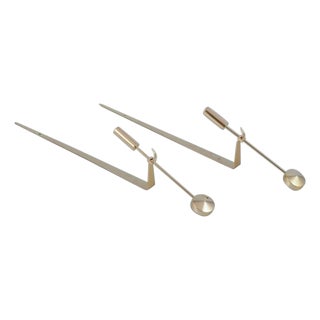 21st Century Wall-Mounted Candleholders in Brass by Skultuna, Sweden, Set of 2 For Sale