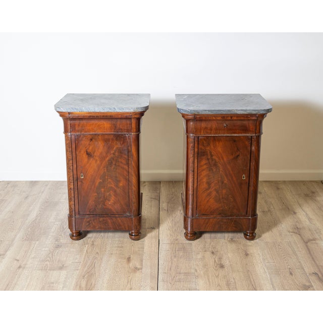 Early 19th Century Pair of Charles X bedside tables. Genoa, early 19th century For Sale - Image 5 of 12