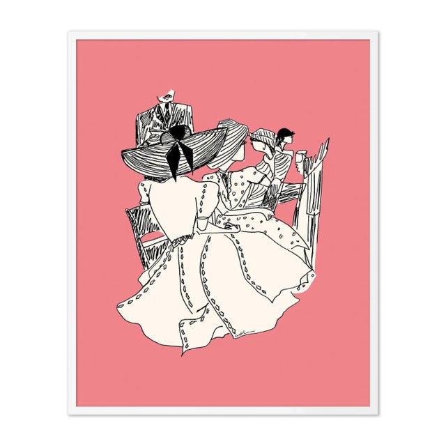 Contemporary The Sport of Watching by Carly Kuhn in White Frame, Small Art Print For Sale - Image 3 of 3