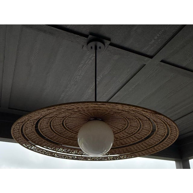 Modern Currey & Company Barbary 42” Outdoor Pendant Light For Sale - Image 3 of 3
