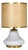 Large Italian Table Lamp in Opaline Glass and Brass, 1970s For Sale