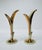 Mid-Century Modern Pair 1950s Bud Vases Attributed to Bauer Pottery, Green and Gold For Sale - Image 3 of 10