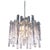 Chandelier with Iced Crystal Rods & Chrome from Kinkeldey, 1960s, Germany For Sale
