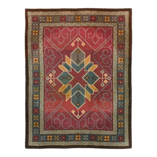 Vintage French Art Nouveau Rug With Medallion Design by Rug & Kilim, 1950-1959 For Sale