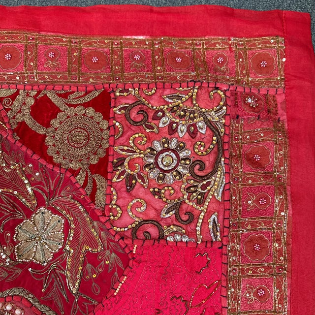 Indian Tapestry With Hand Sewn Beading For Sale - Image 12 of 12