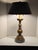 Hollywood Regency Vintage Classic Solid Brass and Green Marble Table Desk Lamp For Sale - Image 3 of 14