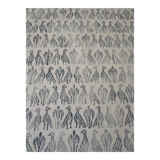 Rose Tarlow Melrose House 8 Yards Paloma Bay Blue/Natural Hemp Fabric For Sale