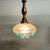 Blue Mid-Century Modern Agua Blue Art Glass Pendant Light in Teak, 1960s For Sale - Image 8 of 11