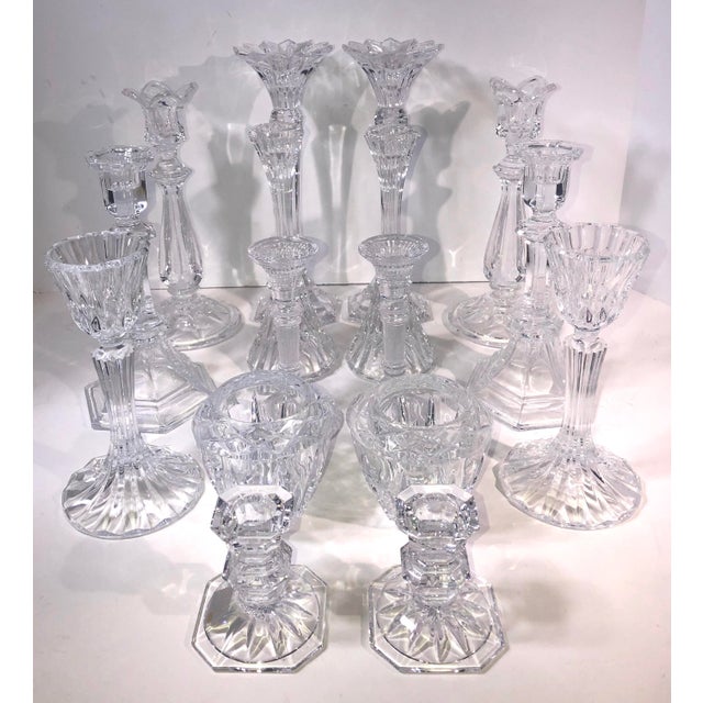 Candle Holders Crystal Clear Vintage Assorted Brands 8 Pairs Mixed