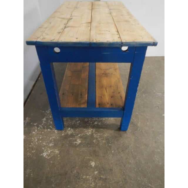 Vintage Worktable in Fir, 1970s For Sale - Image 4 of 11
