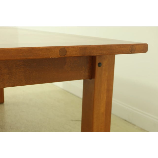 Arts & Crafts Large 2 Drawer Library Table Desk For Sale - Image 4 of 9